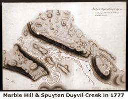 Marble Hill and the Spuyten Duyvil Creek in 1777