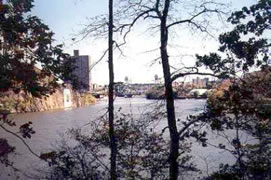 Harlem River viewed from the Inwood Hill Park forest